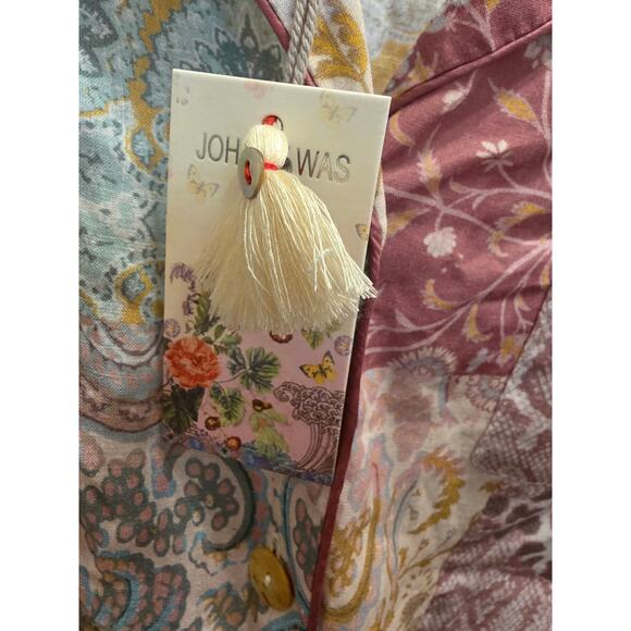 Johnny Was Workshop Marseille Garden Resort Shirt in Pink Size LARGE NWT - Picture 6 of 9